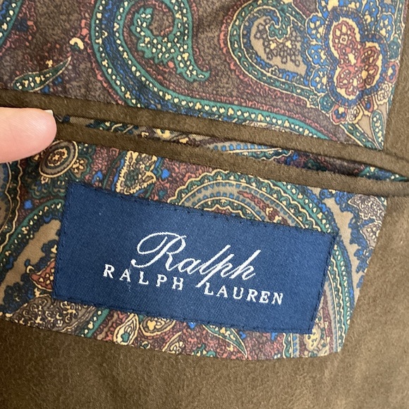 Ralph Lauren Sport Coat Mens 50L Brown Faux Suede Blazer Casual Country Preppy - Picture 13 of 16